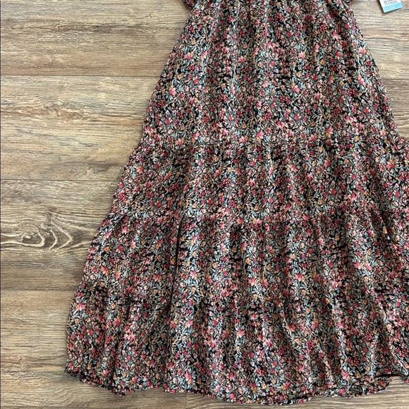 BB Dakota Steve Madden Ditsy Tiered Ruffle Dress Floral Print Women's Size L NWT - Picture 7 of 14